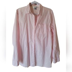 ON Pink Jaquard Cotton Button Down Classic Shirt XL